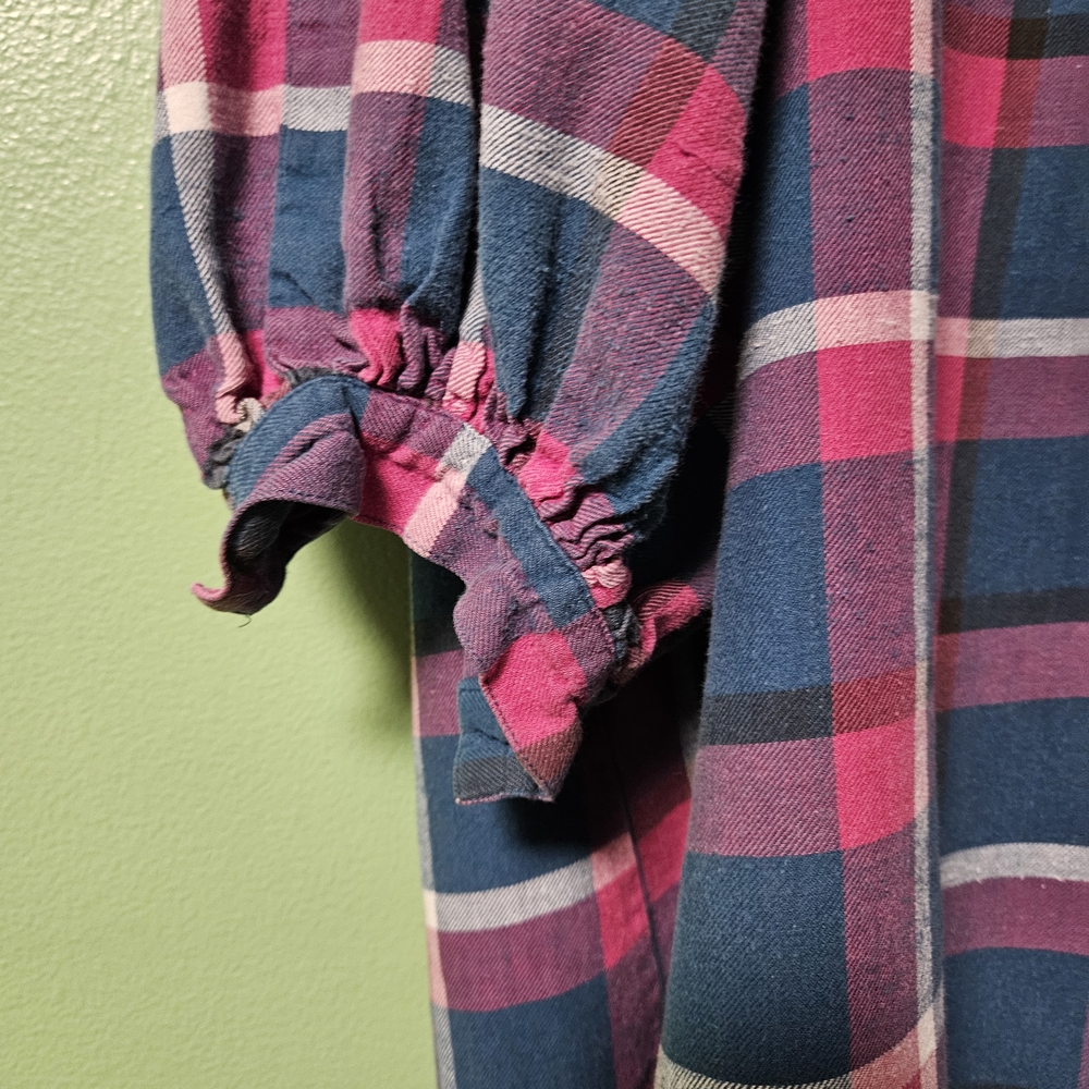 Vintage Victoria's Secret Pink and Blue Plaid Nightgown - Picture 3 of 7